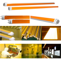 115lm/W T5 T8 2ft 4ft 5ft  590nm LED amber tube light-G13 base for dark room printing plant art gallery